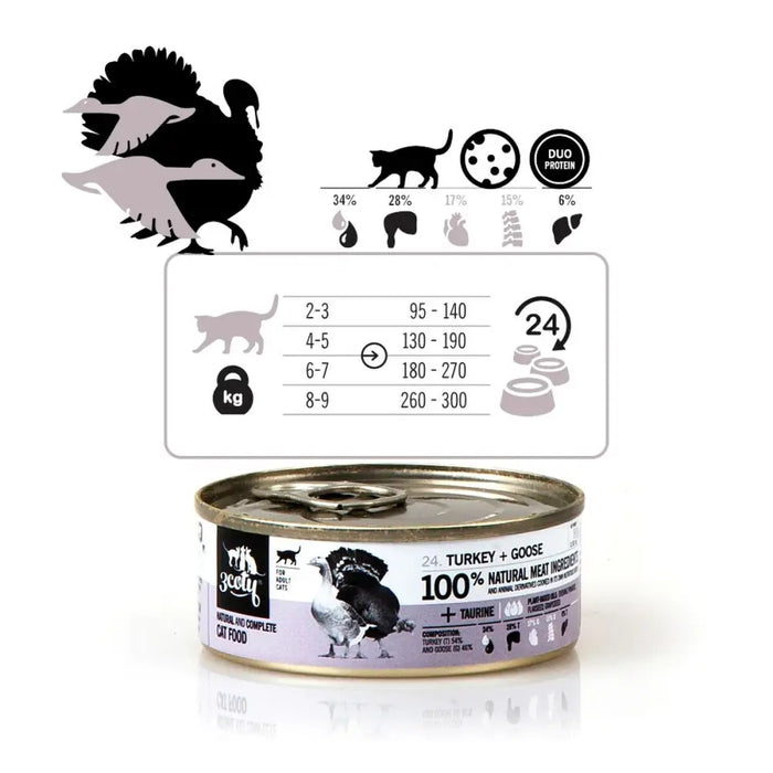 Cat food 3COTY Turkey 80 g - Хранене на домашни любимци<<<Домашни Животни<<<Дом Градина<<<BigBuy&&&Wet