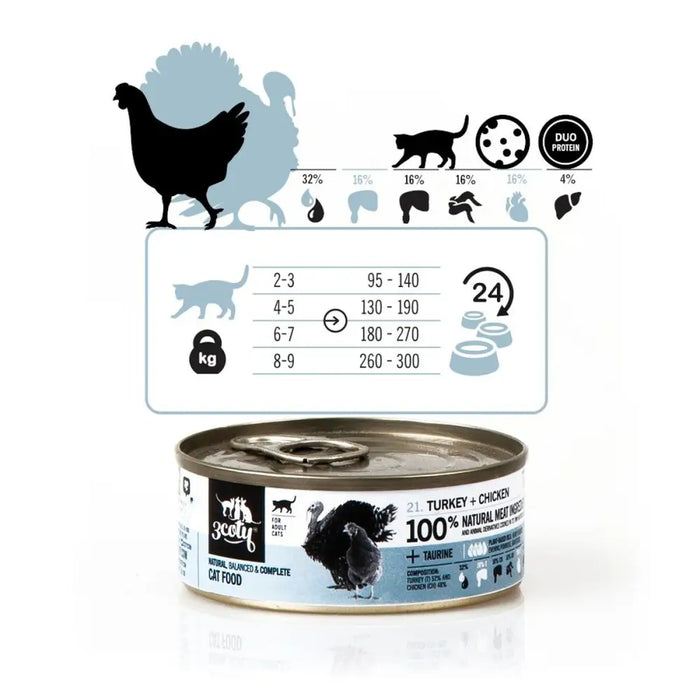 Cat food 3COTY Turkey 80 g - Хранене на домашни любимци<<<Домашни Животни<<<Дом Градина<<<BigBuy&&&Wet