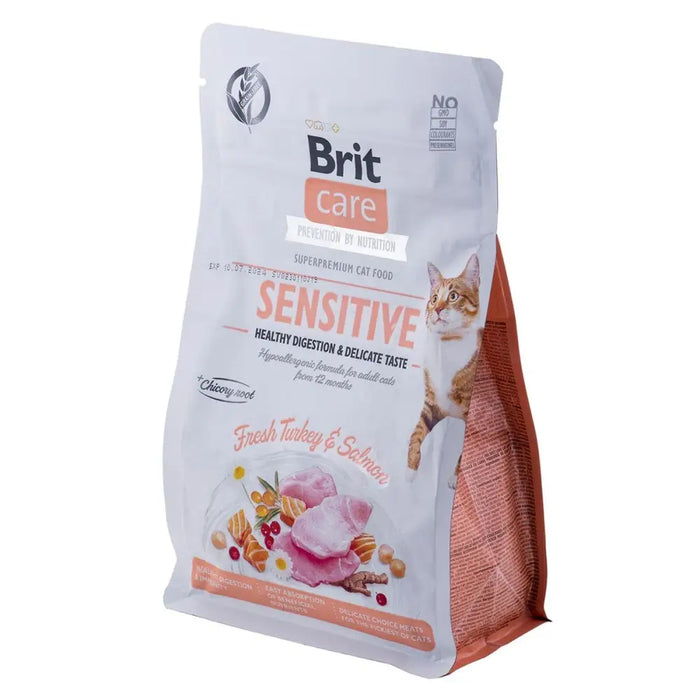 Cat food Brit Care Grain-Free Sensitive Adult Salmon Turkey 400 g - Хранене на домашни любимци<<<Домашни Животни<<<Дом