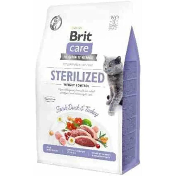 Cat food Brit Care Grain-Free Sterilized Weight Control Adult Turkey Duck 400 g - Хранене на домашни любимци<<<Домашни