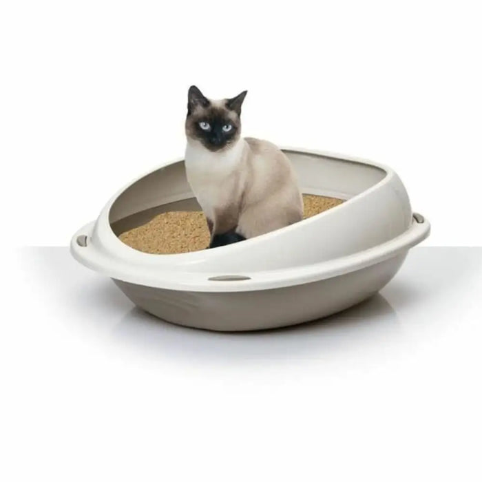 Cat Litter Box Aimé 45 x 36 x 15,5 cm Beige Taupe Plastic - Домашни Животни<<<Дом Градина<<<BigBuy&&&Играчки<<<Домашни