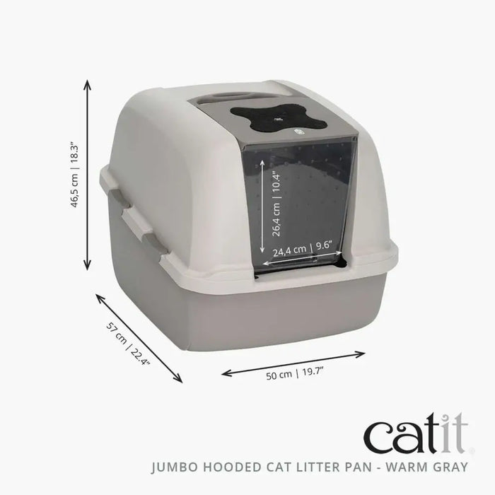 Cat Litter Box Catit 46 x 55 x 45 cm With lid Jumbo Grey Plastic - Домашни Животни<<<Дом