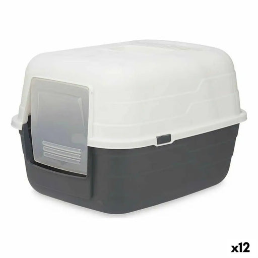 Cat Litter Box Mascow Grey Anthracite Plastic 48 x 32 x 38 cm (12 Units) - Домашни Животни<<<Дом