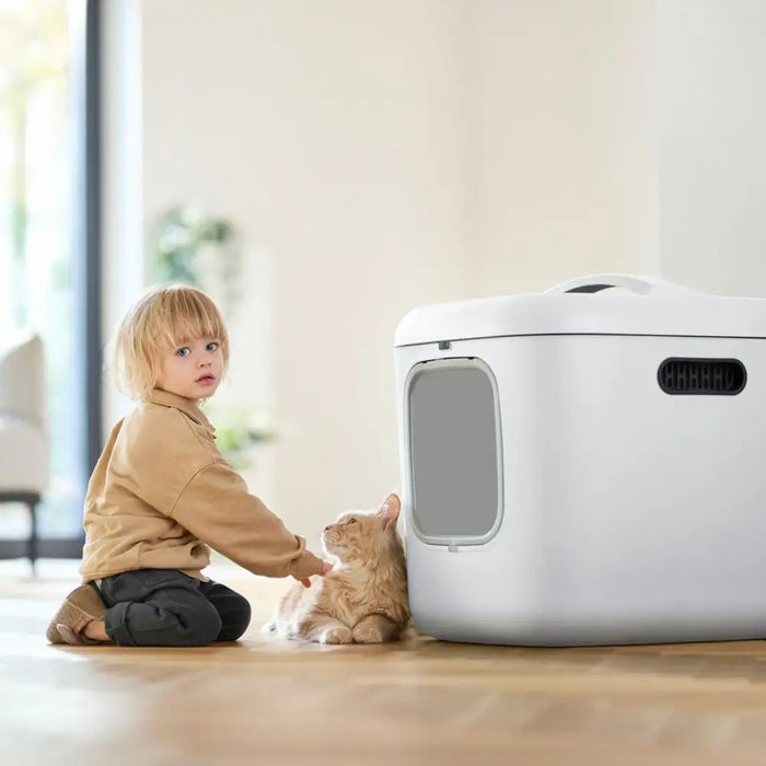 Cat Litter Box Rotho Biala XL White Plastic - Играчки<<<Домашни Животни<<<Дом Градина<<<BigBuy&&&Litter