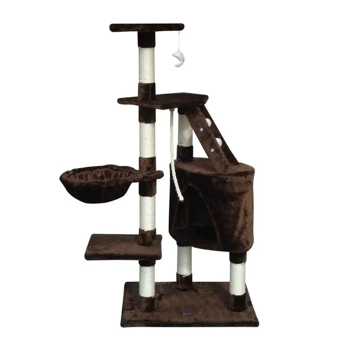 Cat scratching post Gloria 55 x 40 x 120 cm Brown Wood Paper Sisal - Домашни Животни<<<Дом Градина<<<BigBuy&&&Здраве и