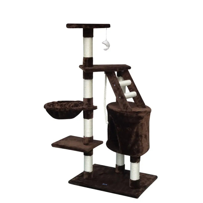 Cat scratching post Gloria 55 x 40 x 120 cm Brown Wood Paper Sisal - Домашни Животни<<<Дом Градина<<<BigBuy&&&Здраве и