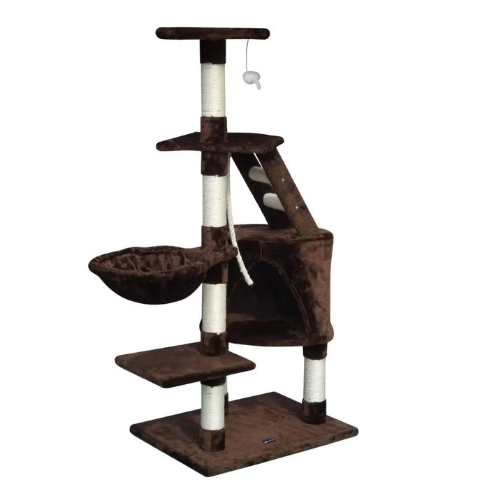 Cat scratching post Gloria 55 x 40 x 120 cm Brown Wood Paper Sisal - Домашни Животни<<<Дом Градина<<<BigBuy&&&Здраве и