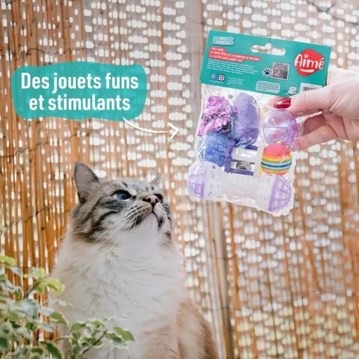 Cat toy Aimé Multicolour 7 Pieces - Домашни Животни<<<Дом Градина<<<BigBuy&&&Играчки<<<Домашни Животни<<<Дом