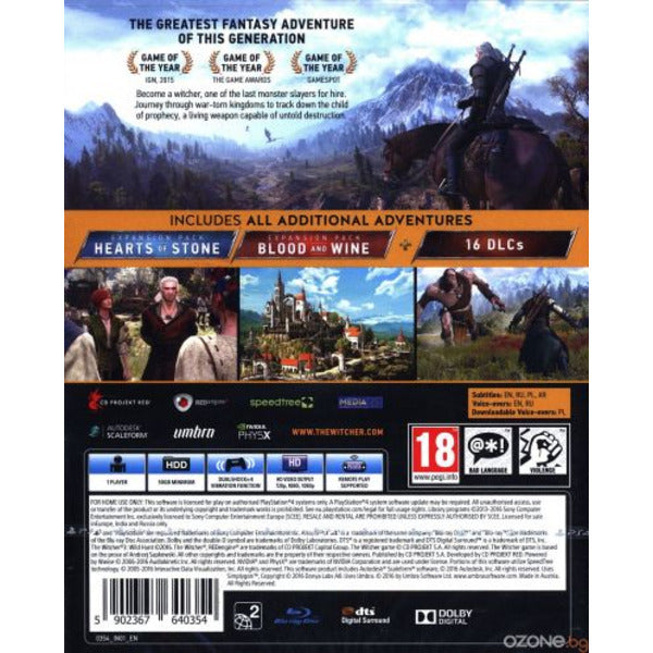 Game The Witcher 3 Wild Hunt GOTY (PS4)