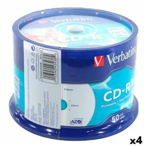 CD-R Verbatim 700 MB 52x (4 Units) - Електроника Звук<<<Компютри| Електроника<<<BigBuy&&&CD и DVD<<<Електроника