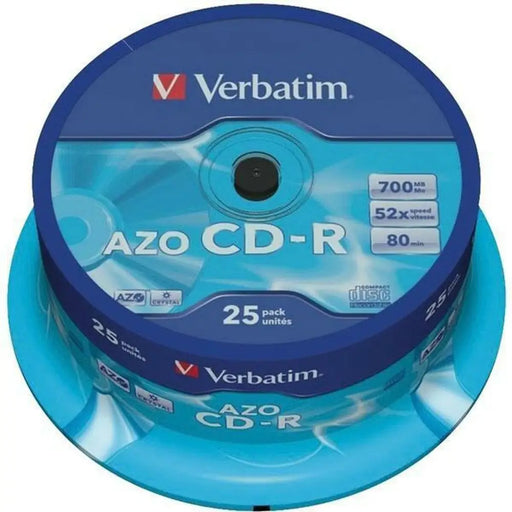 CD-R Verbatim Azo 700 MB 52x 25 Pieces (8 Units) - Електроника Звук<<<Компютри| Електроника<<<BigBuy&&&CD и
