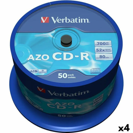 CD-R Verbatim Azo 700 MB 52x 50 Pieces (4 Units) - Електроника Звук<<<Компютри| Електроника<<<BigBuy&&&CD и