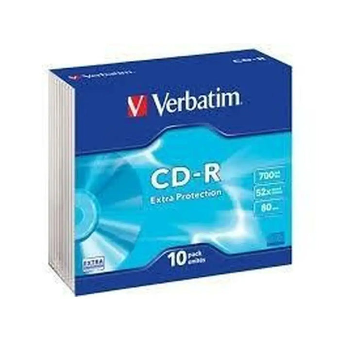 CD-R Verbatim Extra Protection 700 MB 52x 10 Pieces (10 Units) - Електроника Звук<<<Компютри| Електроника<<<BigBuy&&&CD