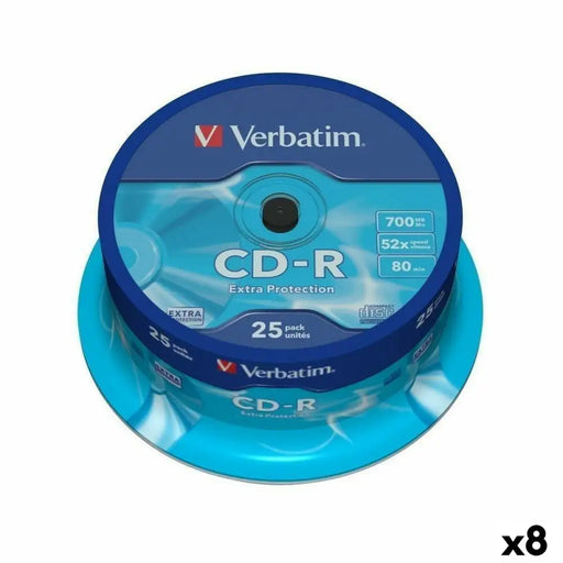 CD-R Verbatim Extra Protection 700 MB 52x 25 Pieces (8 Units) - Електроника Звук<<<Компютри| Електроника<<<BigBuy&&&CD