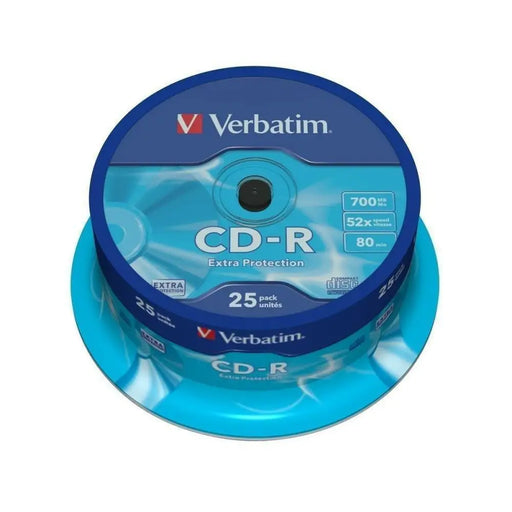 CD-R Verbatim Extra Protection 700 MB 52x 25 Pieces (8 Units) - Електроника Звук<<<Компютри| Електроника<<<BigBuy&&&CD