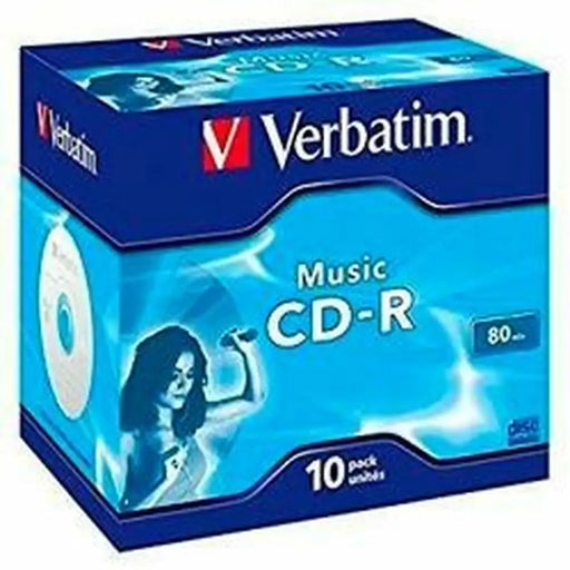 CD-R Verbatim Music CD-R 700 MB Black (10 Units) - Електроника Звук<<<Компютри| Електроника<<<BigBuy&&&CD и