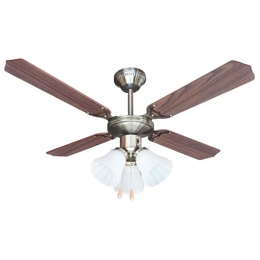 CEILING FAN 105CM 4 BLADES 3 SPEEDS DARK WOOD MUHLER MCF-4042 - Вентилатори<<<Отопление Охлаждане и Вик<<<Praktiker