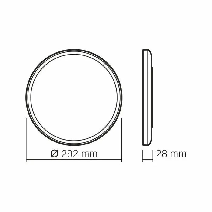 CEILING LAMP CIRCLE VL-DL3R-184B 18W/4K/BK VIDEX - Диодни тела за бита<<<Източници на светлина<<<AmperelB2B