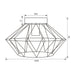 CEILING LAMP E27 BLACK VIVALUX FRODO - Спотове<<<Вътрешно осветление<<<Мебели и