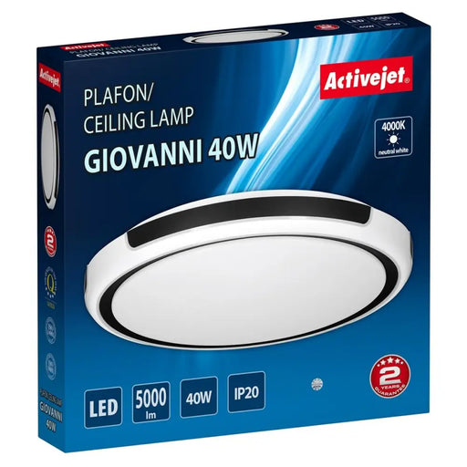 Ceiling Light Activejet AJE-GIOVANNI 40W White Black 80 (4000 K) - Лампи<<<Декорация и Осветление<<<Дом