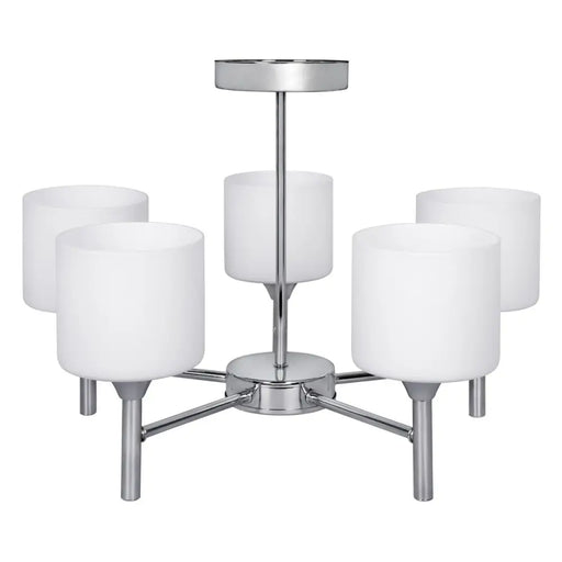 Ceiling Light Activejet AJE-MIRA 5P White Silver Metal 40 W 47,5 x 34 x 47,5 cm - Лампи<<<Декорация и Осветление<<<Дом