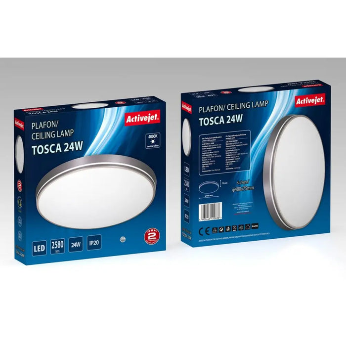 Ceiling Light Activejet AJE-TOSCA 24W Grey 80 24 W (4000 K) - Лампи<<<Декорация и Осветление<<<Дом
