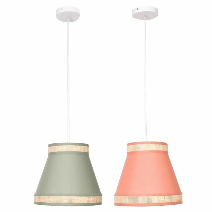 Ceiling Light DKD Home Decor 30 x 30 x 28 cm Natural Orange Green Rattan 28 x 28 x 28 cm 50 W (2 Units) - Декорация и