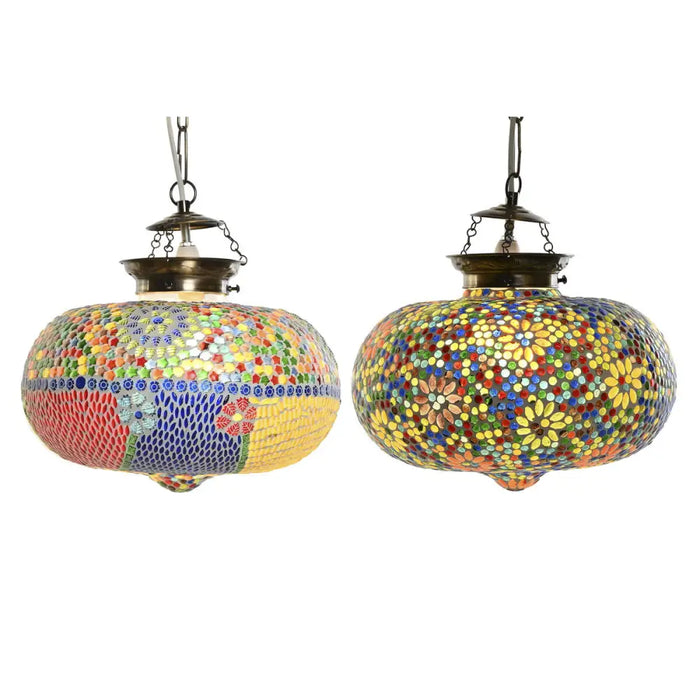 Ceiling Light DKD Home Decor 32 x 32 x 26 cm Crystal Multicolour 25 W (2 Units) - Декорация и Осветление<<<Дом