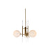 Ceiling Light DKD Home Decor 64 x 64 x 64 cm Crystal Golden Metal White 50 W - Декорация и Осветление<<<Дом
