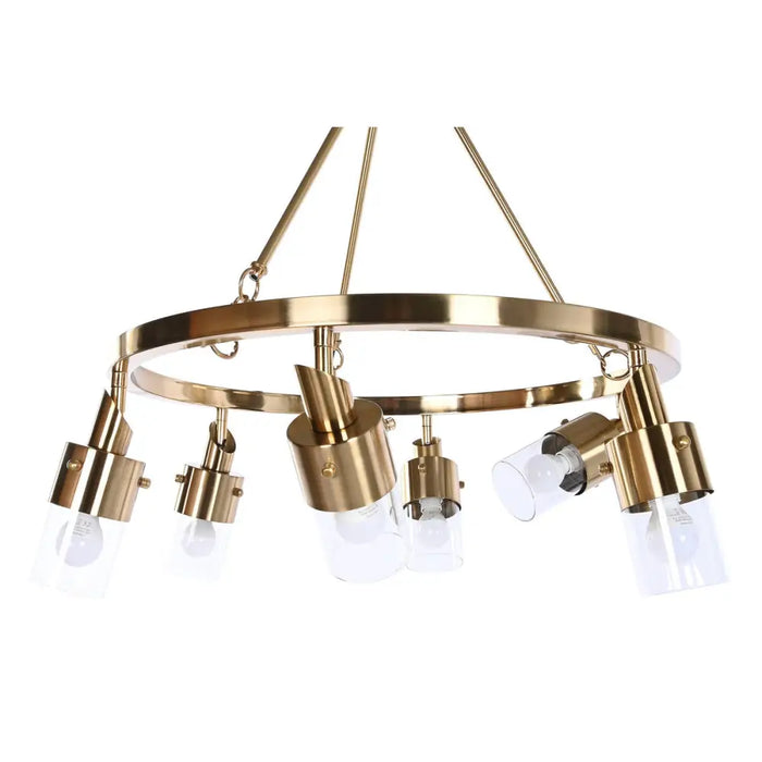 Ceiling Light DKD Home Decor 66 x 66 x 60 cm Crystal Golden Metal 40 W - Декорация и Осветление<<<Дом