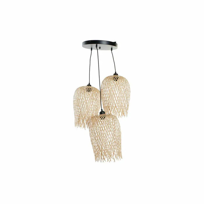Ceiling Light DKD Home Decor Black Light brown Metal Bamboo 50 W Tropical 220 V 30 x 30 x 94 cm - Декорация и