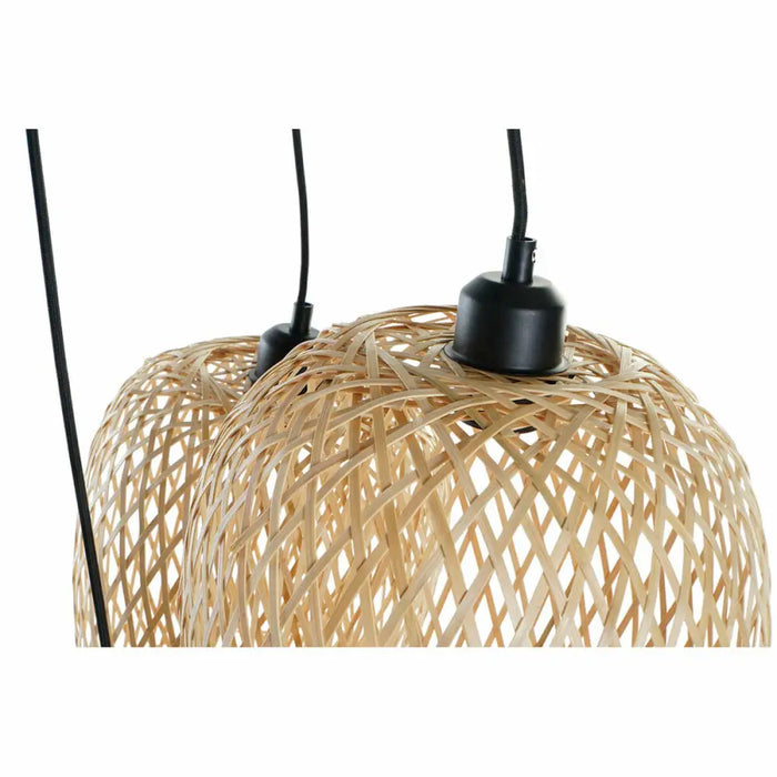 Ceiling Light DKD Home Decor Black Light brown Metal Bamboo 50 W Tropical 220 V 30 x 30 x 94 cm - Декорация и