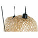 Ceiling Light DKD Home Decor Black Light brown Metal Bamboo 50 W Tropical 220 V 30 x 30 x 94 cm - Декорация и