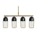 Ceiling Light DKD Home Decor Black Golden 220 V 50 W (60 x 11 x 26 cm) - Декорация и Осветление<<<Дом