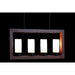 Ceiling Light DKD Home Decor Brown Aluminium Crystal (52 x 6 x 26 cm) - Декорация и Осветление<<<Дом