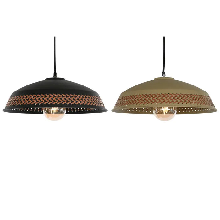 Ceiling Light DKD Home Decor Brown Black Cream Metal 50 W 42 x 42 x 24 cm (2 Units) - Декорация и Осветление<<<Дом