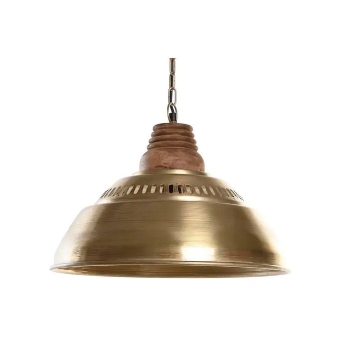 Ceiling Light DKD Home Decor Brown Golden Iron Mango wood 50 W 43 x 43 x 31 cm - Декорация и Осветление<<<Дом