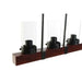 Ceiling Light DKD Home Decor Crystal Black Brown Aluminium (50 x 8 x 21 cm) - Декорация и Осветление<<<Дом