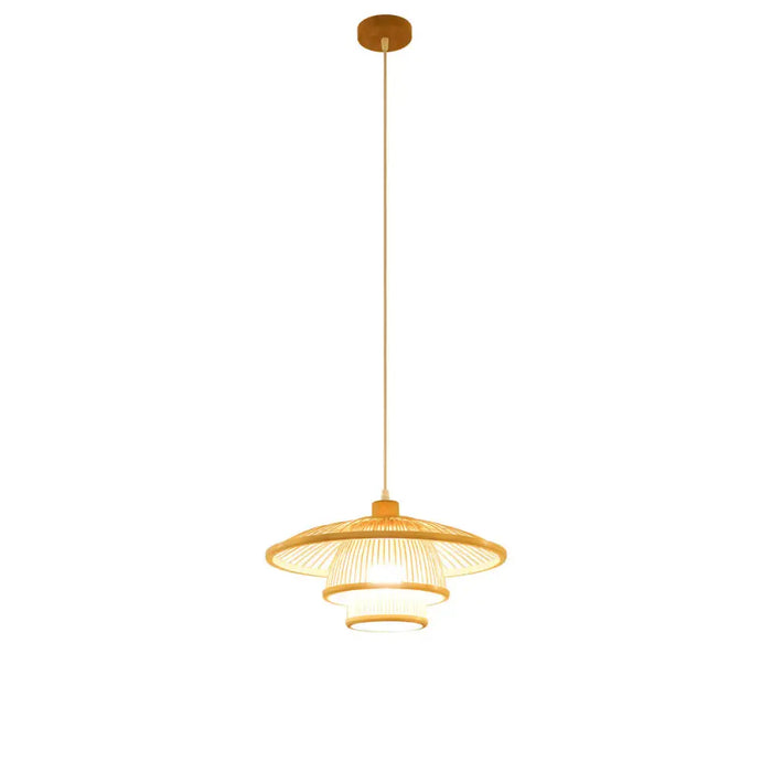 Ceiling Light DKD Home Decor Natural Bamboo 50 W 40 x 40 x 17 cm - Декорация и Осветление<<<Дом