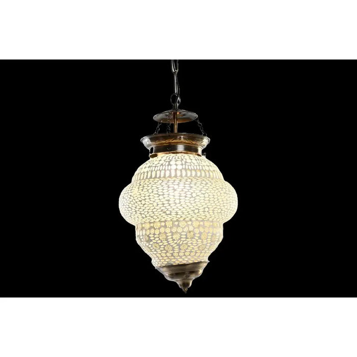 Ceiling Light DKD Home Decor White Metal Crystal 25 W 23 x 23 x 33 cm - Декорация и Осветление<<<Дом