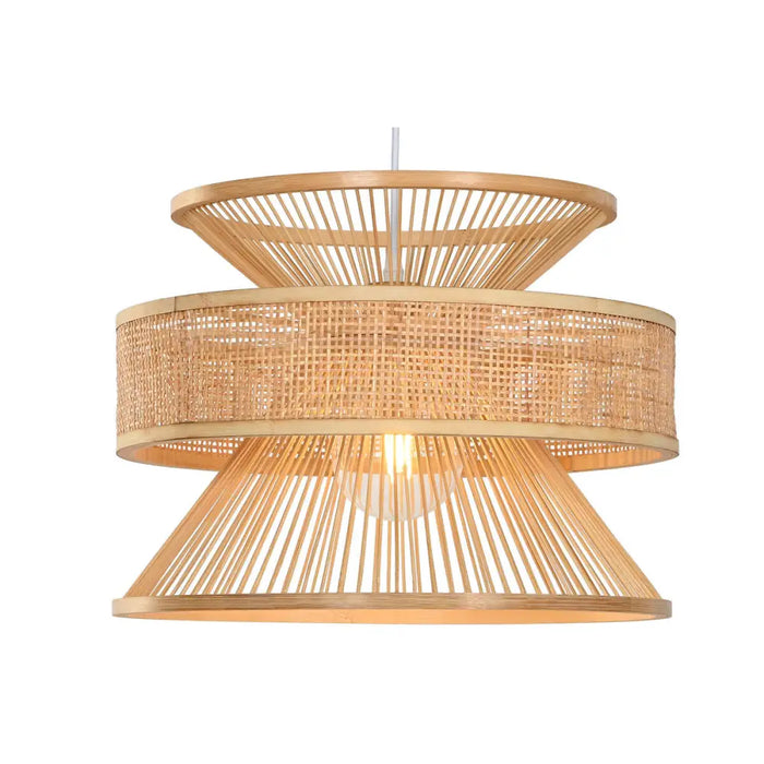Ceiling Light Home ESPRIT Brown Bamboo 50 W 40 x 40 x 30 cm - Декорация и Осветление<<<Дом