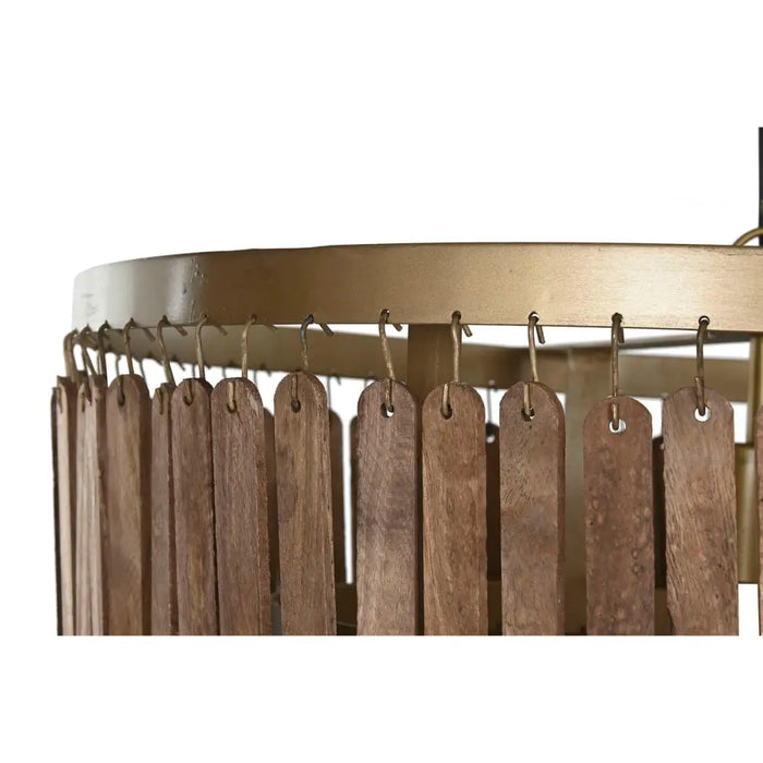Ceiling Light Home ESPRIT Brown Golden Wood Metal Mango wood 50 W 60 x 60 x 48 cm - Декорация и Осветление<<<Дом