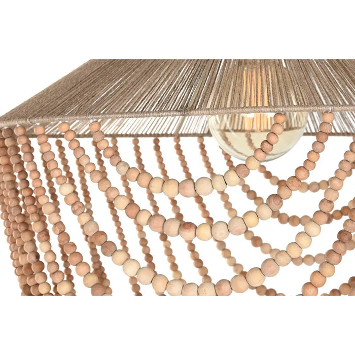 Ceiling Light Home ESPRIT Light brown Jute Wood 67 x 67 x 100 cm - Декорация и Осветление<<<Дом