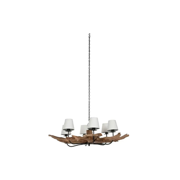 Ceiling Light Home ESPRIT Iron Teak 130 X 130 X 35 cm - Декорация и Осветление<<<Дом
