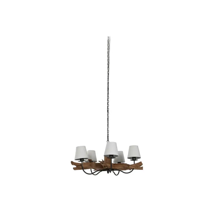 Ceiling Light Home ESPRIT Iron Teak 90 x 90 x 35 cm - Декорация и Осветление<<<Дом Градина<<<BigBuy&&&Лампи<<<Декорация