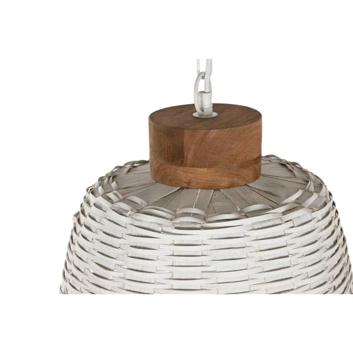 Ceiling Light Home ESPRIT White Bamboo Mango wood 50 W 48 x 48 x 57 cm - Декорация и Осветление<<<Дом