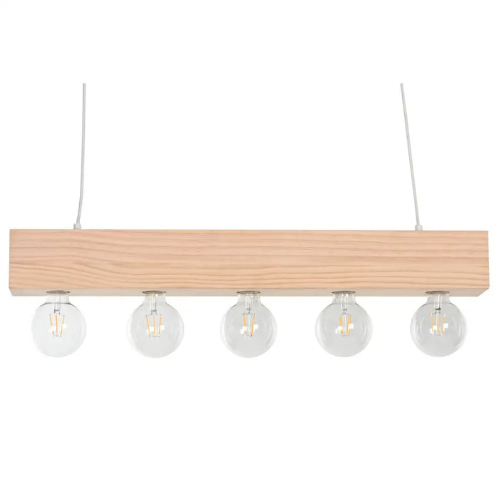 Ceiling Light Home ESPRIT White Black Light brown Wood 50 W 80 x 10 x 30 cm - Декорация и Осветление<<<Дом