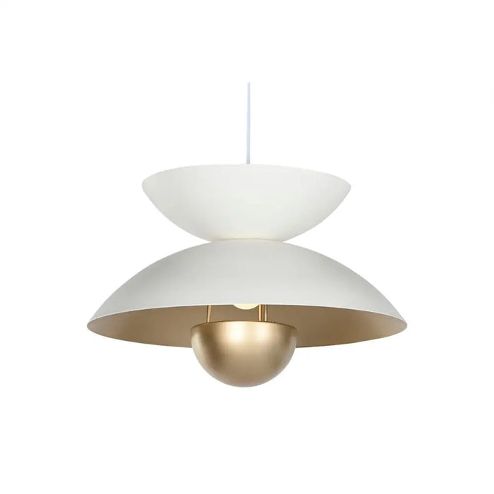 Ceiling Light Home ESPRIT White Golden Metal 50 W 36 x 36 x 22 cm - Декорация и Осветление<<<Дом