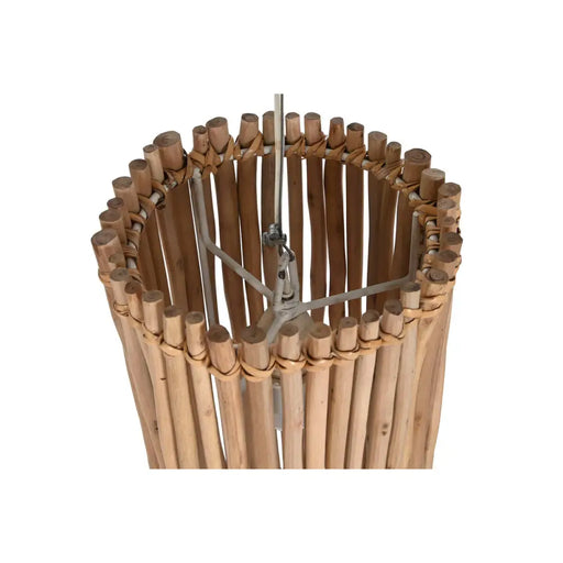 Ceiling Light Home ESPRIT White Natural Eucalyptus wood 50 W 20 x 20 x 40 cm - Декорация и Осветление<<<Дом