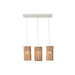 Ceiling Light Home ESPRIT White Natural Eucalyptus wood 50 W 20 x 20 x 40 cm - Декорация и Осветление<<<Дом